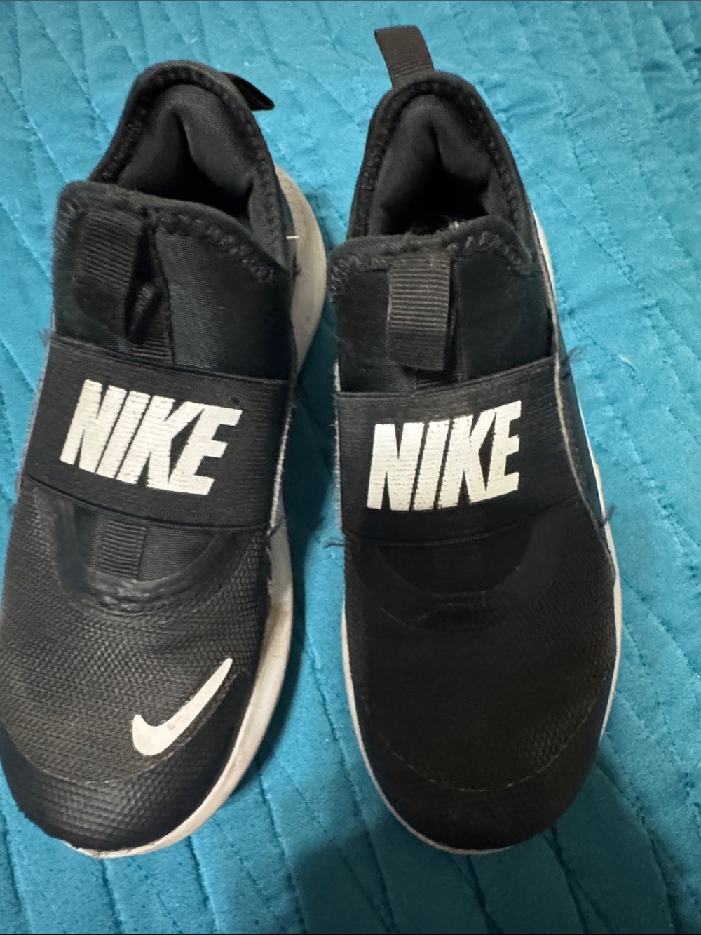 Nike Kids Black and White Slip-On Sneakers